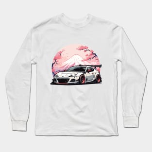 Subaru BRZ Car Art - Widebody Modified JDM Car Long Sleeve T-Shirt